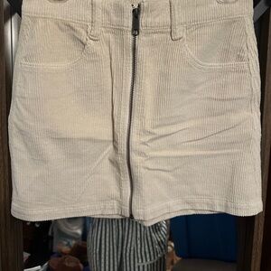 American Eagle Outfitters Cream Mini Skirt